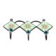  Green Red Floral Tiles Hooks